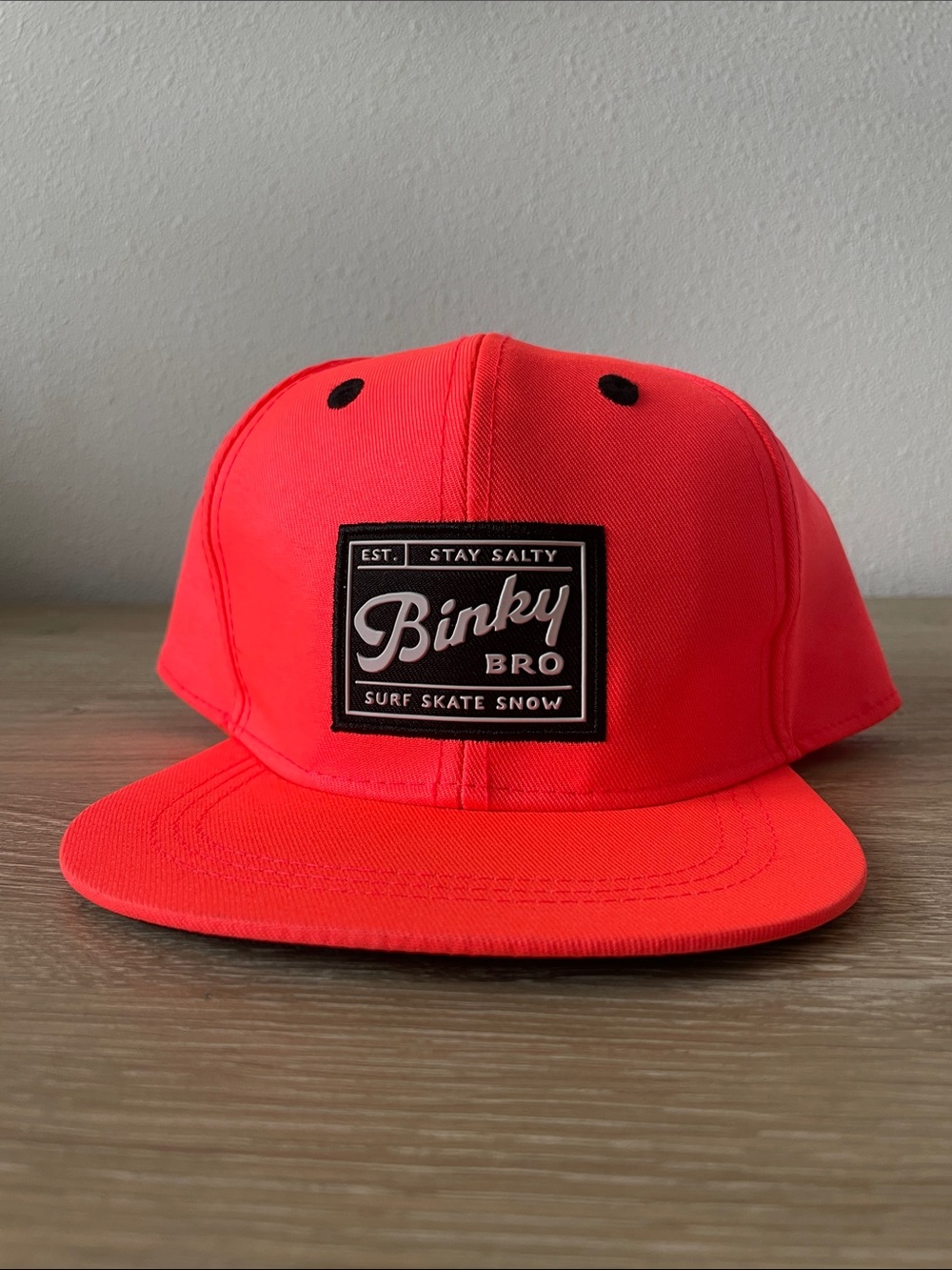 Binky Bro Kids Neon Orange Patch Snapback Hat